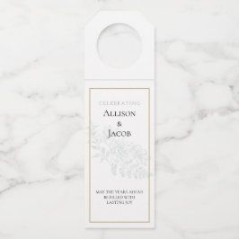 Colgador Para Botellas Floral Simple Verde Salvia Suave Moderno