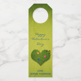 Colgador Para Botellas Flores de césped en forma de corazón Mariposa