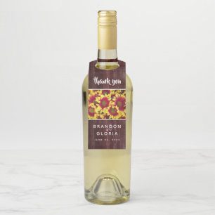 Colgador Para Botellas Flores de otoño rusticas en Boda de vallas