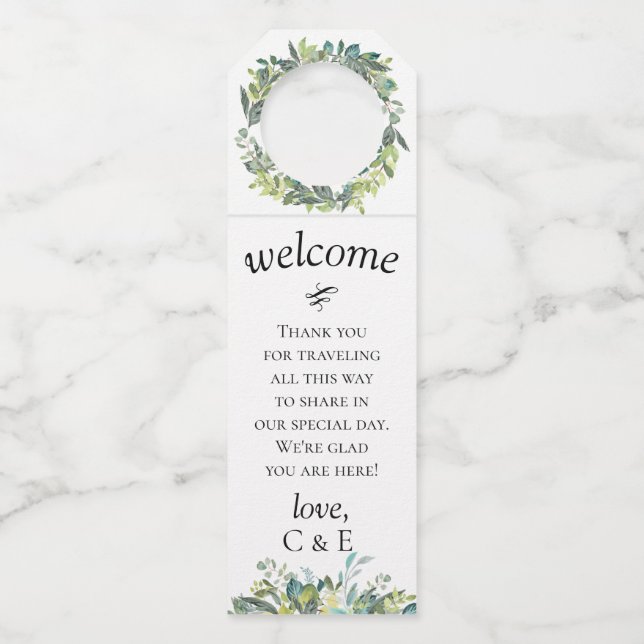 Colgador Para Botellas Foliage de jardín personalizado (Anverso)