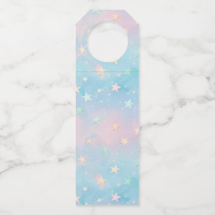Colgador Para Botellas Fondo estrellado con gradiente azul-rosado 