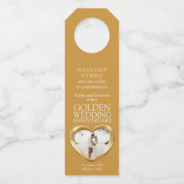 Colgador Para Botellas Foto del corazón del aniversario de bodas número 5