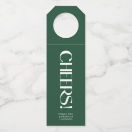 Colgador Para Botellas Fuente Serif Decorativa Deep Pine para Bodas Cheer