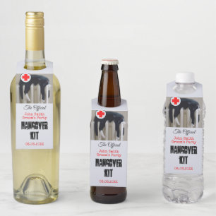 Colgador Para Botellas Funny Cat Hangover Groom Party Bottle Hanger