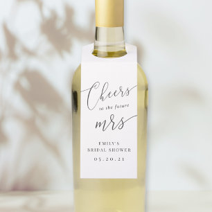 Colgador Para Botellas Futuro Elegante Despedida de Soltera con Caligrafí
