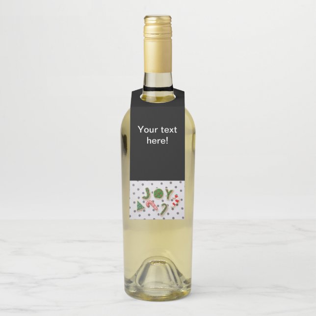 Colgador Para Botellas Galletas de Navidad alegres (En botella)