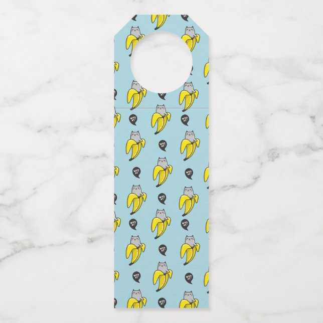 Colgador Para Botellas Gato en plátano (Anverso)