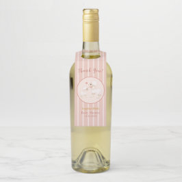 Colgador Para Botellas Girly Pink Lamb Baby Shower Gracias