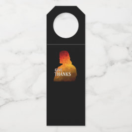 COLGADOR PARA BOTELLAS GIVE THANKS BOTTLE TAG
