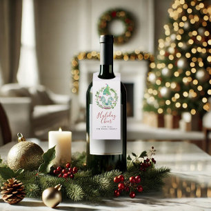 Colgador Para Botellas Gnome de Navidades de acuarela