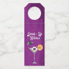 Colgador Para Botellas Graciosa bebida de Halloween con brujas