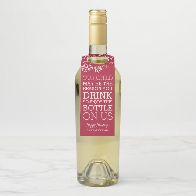 Colgador Para Botellas Gracioso regalo de vino de profesores Navidades (En botella)