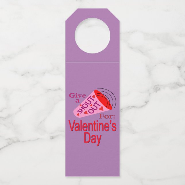 Colgador Para Botellas Gritos para El día de San Valentín (Anverso)