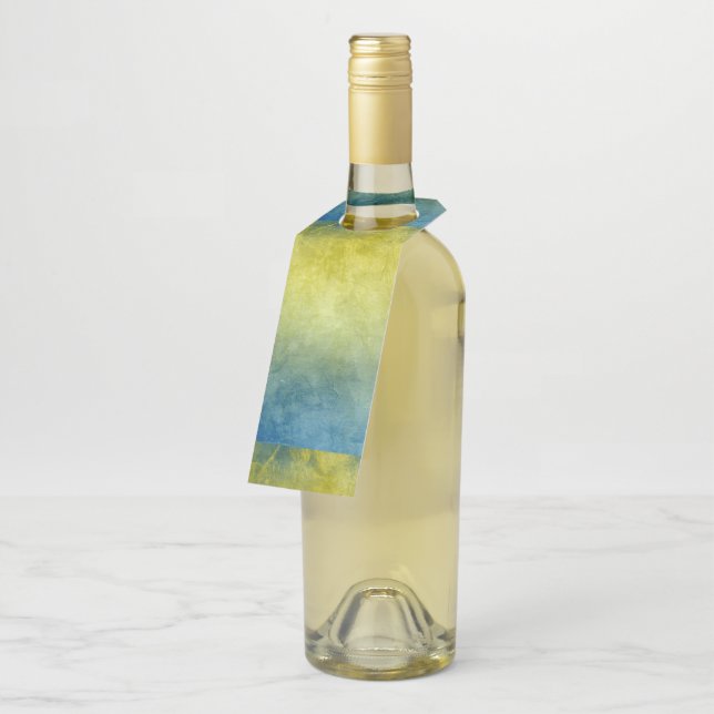 Colgador Para Botellas Grunge Colors - Yellow & Blue (En perspectiva)