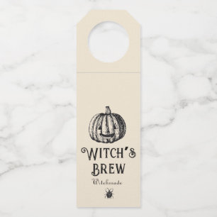 Colgador Para Botellas Halloween Bruja Frasco Calabaza vintage