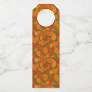 Colgador Para Botellas Hojas clásicas de otoño con estampado