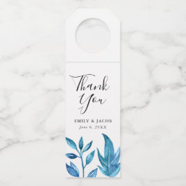 Colgador Para Botellas Hojas de Índigo | Boda Personalizada