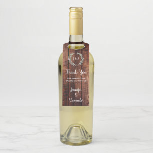 Colgador Para Botellas Hojas rusas madera Gracias boda