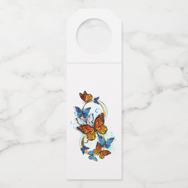 Colgador Para Botellas Infinidad de mariposas monarca (Anverso)
