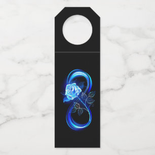 Colgador Para Botellas Infinito brillante con rosa azul