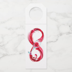 Colgador Para Botellas Infinito con Vino Tinto