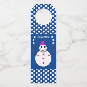 Colgador Para Botellas Jarra de Dama de Nieve de Navidad Jugando con Bola
