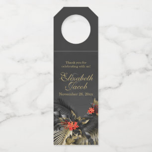 Colgador Para Botellas Jazmín Rojo Tropical Oscuro