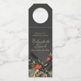 Colgador Para Botellas Jazmín Rojo Tropical Oscuro