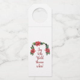 Colgador Para Botellas Joy the Wine is Here Navidades Bottle Hanger Tags 