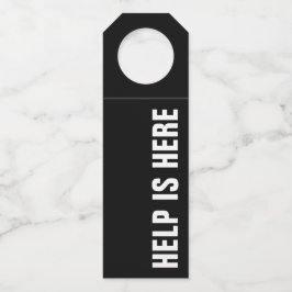 Colgador Para Botellas LA AYUDA ESTÁ AQUÍ en Negro