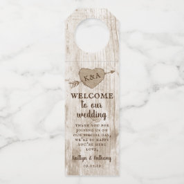 Colgador Para Botellas La Colección de Bodas del Árbol del Corazón Tallad