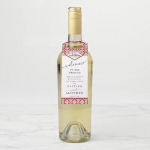 Colgador Para Botellas La colección de Bodas Purpurinas Damask Las Vegas