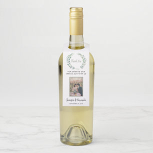 Colgador Para Botellas Las hojas de acuarela Boda de pareja de fotos Grac