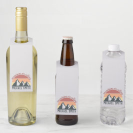 Colgador Para Botellas Las montañas de colores pastel son grises monocíri