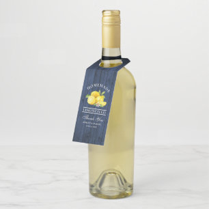 Colgador Para Botellas Lemons Blue Wood Limoncello Gracias