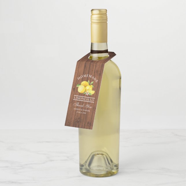 Colgador Para Botellas Lemons Wood Limoncello Gracias (En perspectiva)