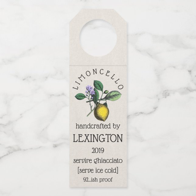 Colgador Para Botellas Limoncello (Anverso)