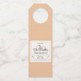 Colgador Para Botellas Limoncello Boda de limón de crema moderna