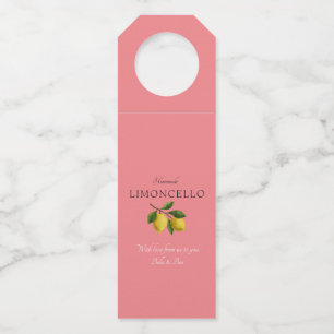 Colgador Para Botellas Limoncello Rosa de Boda Moderno