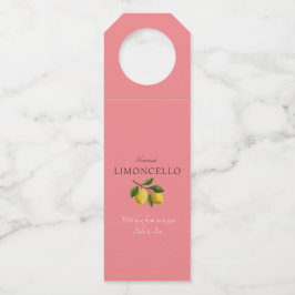 Colgador Para Botellas Limoncello Rosa de Boda Moderno