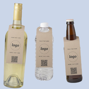 Colgador Para Botellas Logotipo con código QR y promoción de negocios de 