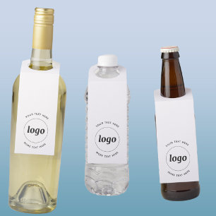 Colgador Para Botellas Logotipo simple con promoción de negocios de texto