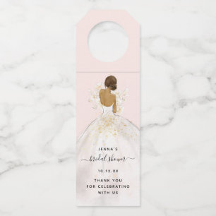 Colgador Para Botellas Magnolia Ilustrada Novia Regalo Despedida de Solte