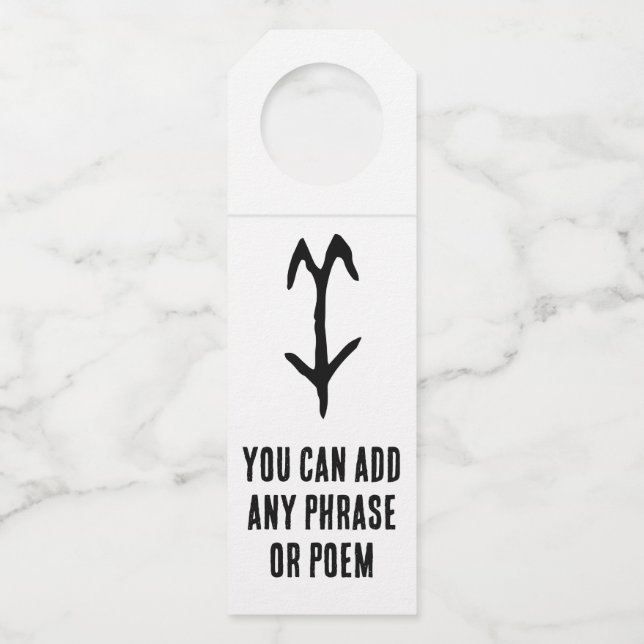 Colgador Para Botellas Maravillosa cabra-zoíaca china-#001- (Anverso)