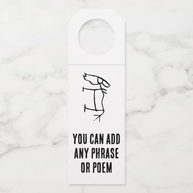 Colgador Para Botellas Maravilloso caballo-zodiaco chino-#001- (Anverso)