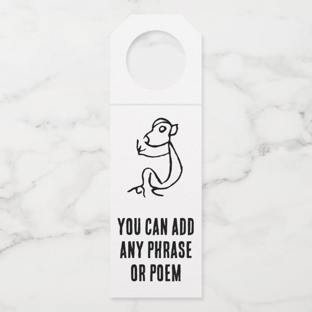 Colgador Para Botellas Maravilloso mono zodiaco chino #001- (Anverso)