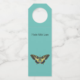 Colgador Para Botellas Mariposa amarilla y negra