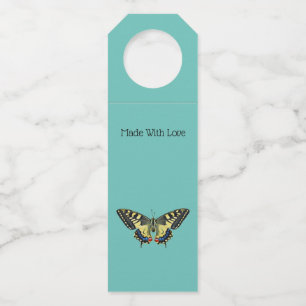 Colgador Para Botellas Mariposa amarilla y negra
