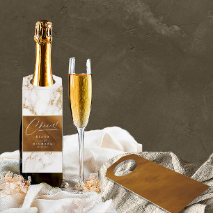 Colgador Para Botellas Modern Marble Cheers Gold ID816