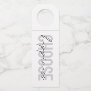Colgador Para Botellas Moderno, simple, inspirador "Elige la Felicidad"